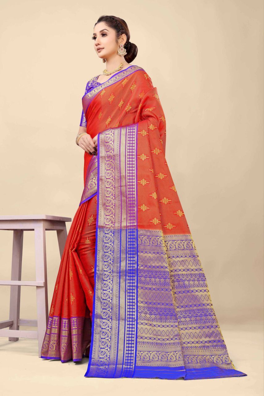 New Gola Tissue 2 Weaving Silk Sarees Catalog